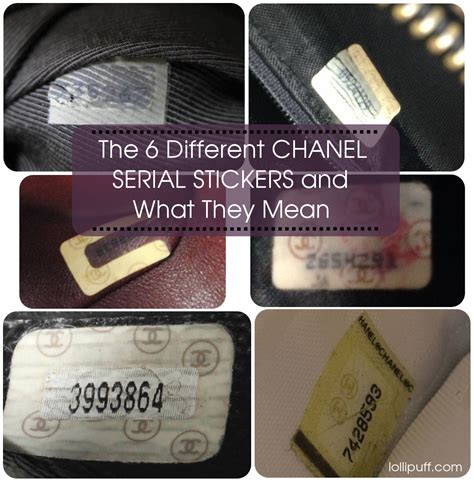 Chanel serial number stickers